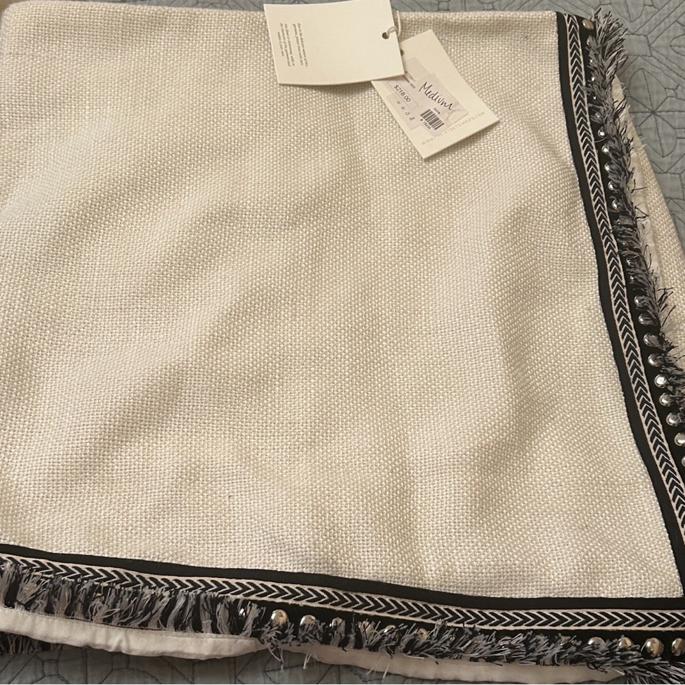 TJD Skirt with Fringe and Studded Details Sz M